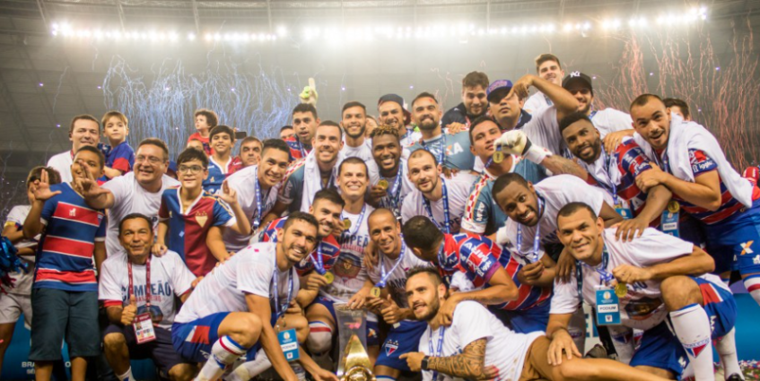 Fortaleza comemora o campeonato da Série B, em 2018. / Pedro Chaves / FCF