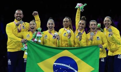 Brasil consegue medalha inédita no mundial de ginástica artística por equipes feminina
