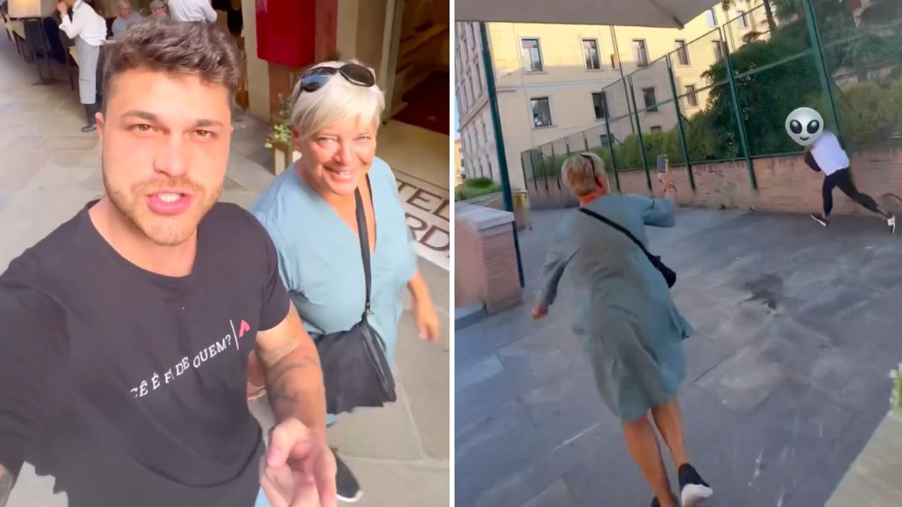De passagem por Veneza, o influenciador Gustavo Tubarão decidiu se juntar à vereadora Monica Poli na caça aos batedores de carteira