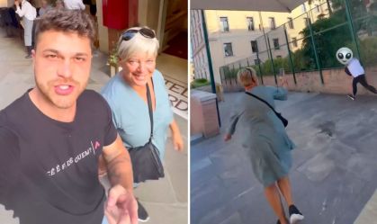 Gustavo Tubarão caça ladrões com italiana do "attenzione pickpocket"