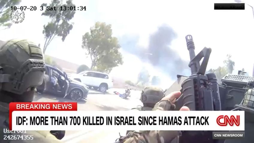 Vídeos mostram ataque do Hamas próximo de festival em Israel / Reprodução/CNN