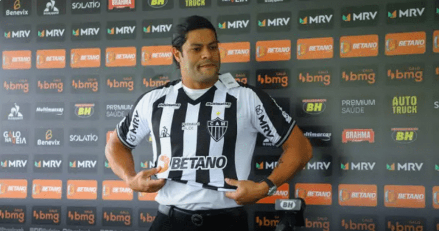 Hulk foi apresentado pelo Galo no dia 5 de fevereiro de 2021 • Pedro Souza / CAM