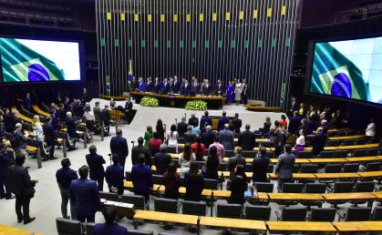 Sessão Solene no plenário da Câmara dos Deputados pelos 35 anos da Constituição Federal de 1988, em 5 de outubro de 2023.