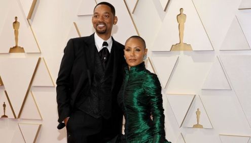 Will Smith e Jada Pinkett Smith no tapete vermelho da 94ª edição do Oscar
