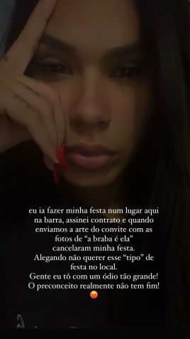 Pocah revela que teve festa de aniversário cancelada / Reprodução/Pocah/Instagram