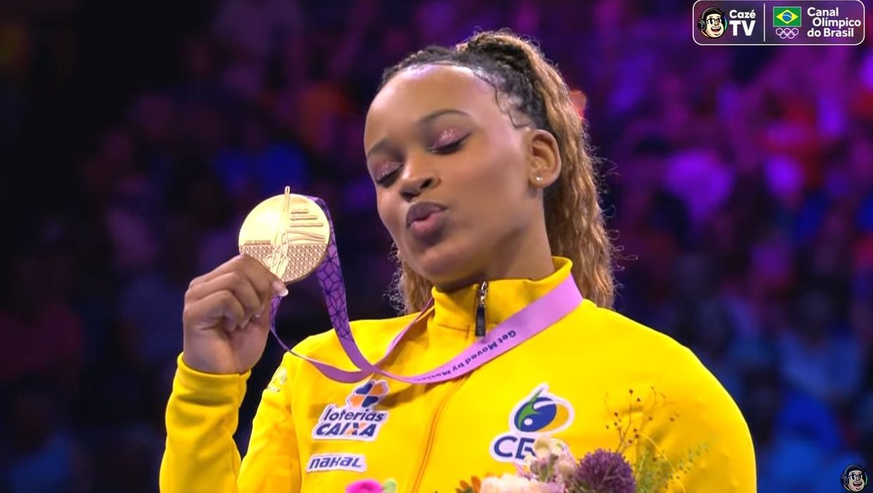 Rebeca Andrade conquistou o ouro no salto em Tóquio
