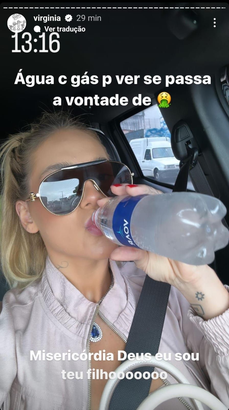 Virgínia continua com sensação de mal-estar após passar mal durante a madrugada de terça-feira (24) / Reprodução / Instagram