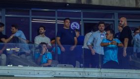 Ronaldo em camarote do Mineirão para ver Cruzeiro x Flamengo
