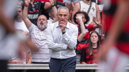 Tite em jogo do Flamengo no Maracanã