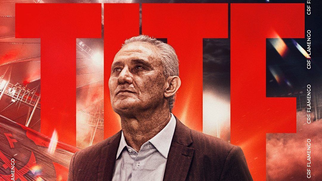 Arte usada pelo Flamengo para anunciar Tite como novo técnico