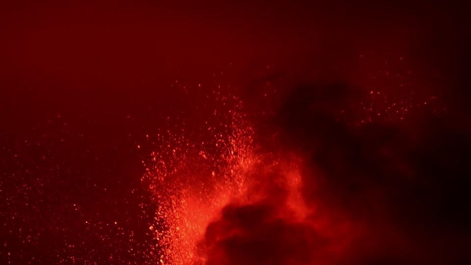 Etna mount shows off spectacular red hot explosions