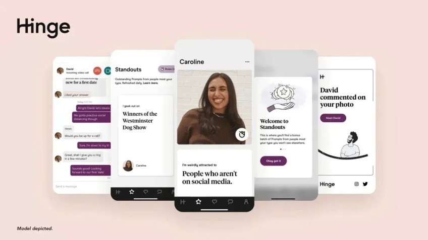 Aplicativos de namoro como o Hinge exigem que os usuários condensem sua personalidade em um único perfil / Hinge