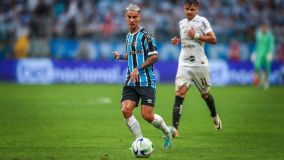 Ferreirinha, do Grêmio, na derrota para o Corinthians pelo Brasileirão