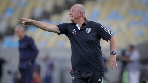 Felipão no Maracanã em vitória do Atlético-MG sobre o Flamengo pelo Brasileirão