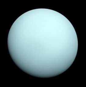 Urano visto pela espaçonave Nasa Voyager 2 em 1986