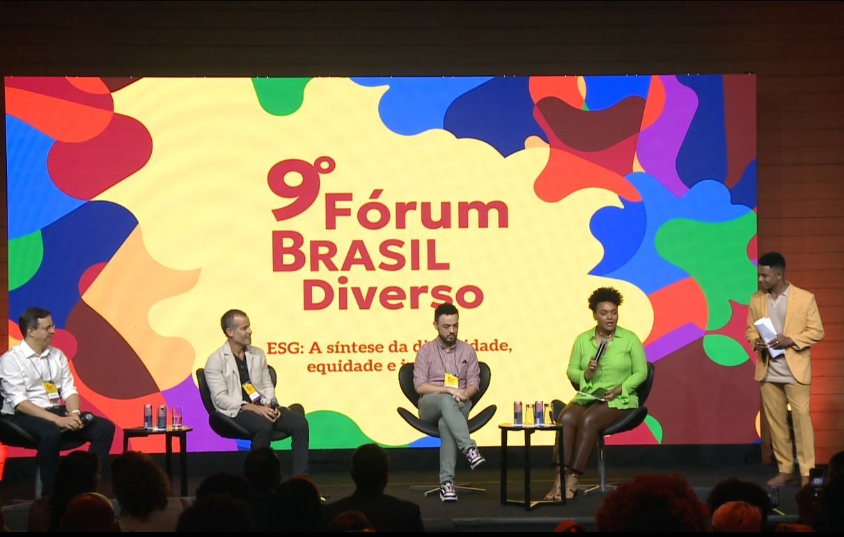 Palco da nona edição do Fórum Brasil Diverso com a participação de lideranças empresariais