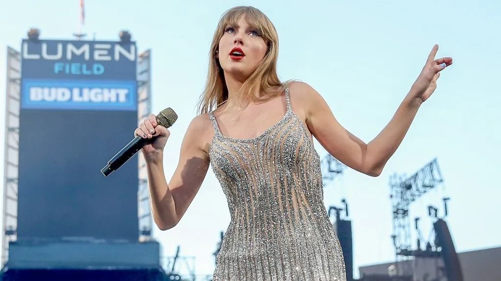 Taylor Swift, cantora norte-americana, que pode estar presente em joga da NFL no Brasil