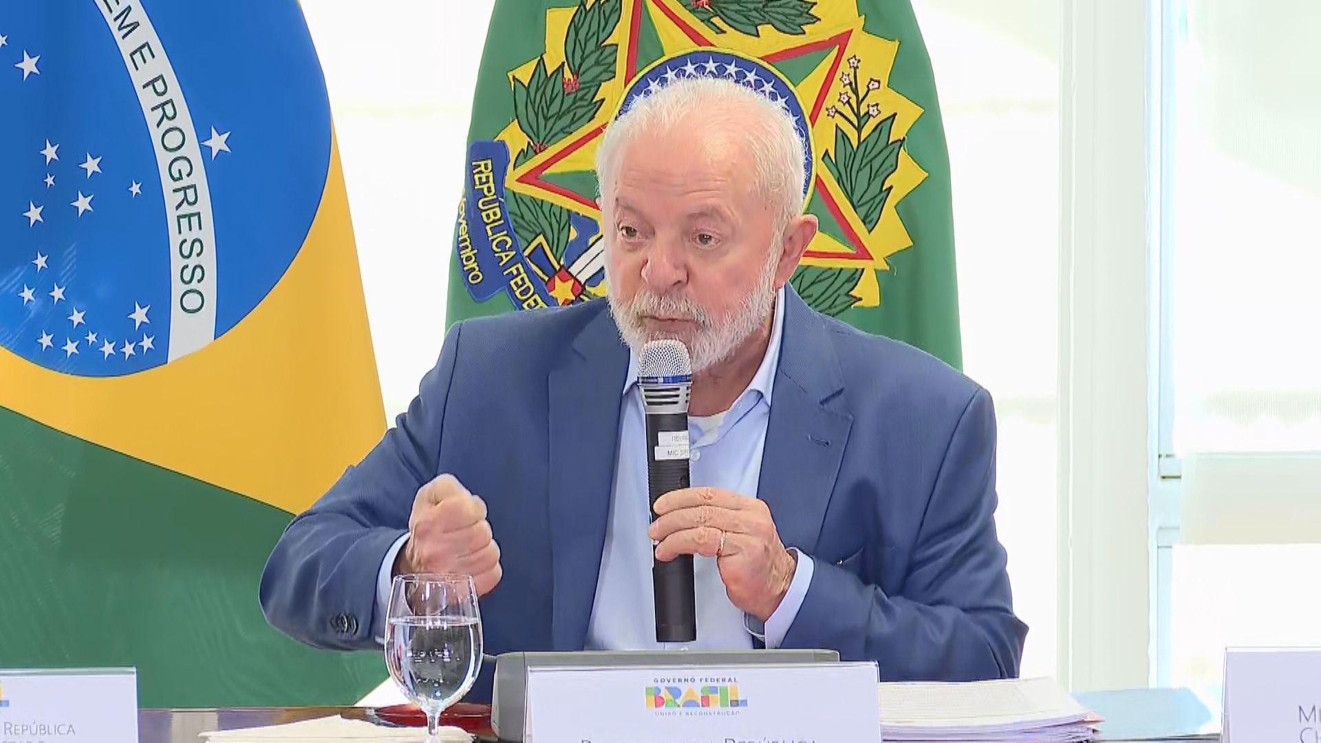 Presidente Luiz Inácio Lula da Silva (PT) discursa em abertura de reunião com ministros