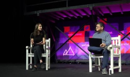 Bozena Rezab, cofundadora e CEO da Gamee, durante terceiro dia do Web Summit 2023