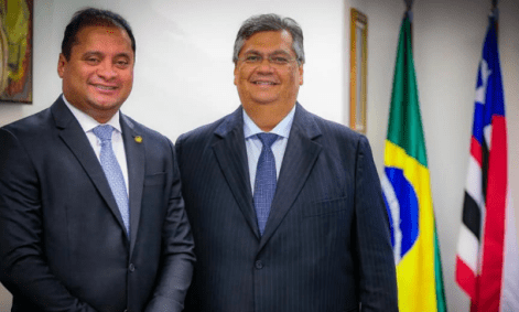 O senador Weverton Rocha (PDT-MA) e Flávio Dino, indicado para o STF