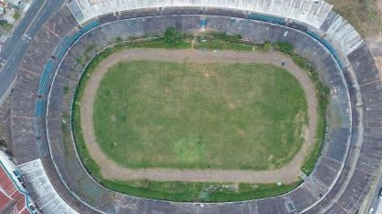 Estado atual do Estádio Olímpico, ex-casa do Grêmio, em Porto Alegre