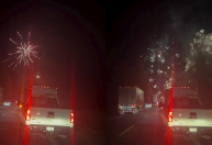 Acidente no Canadá provoca espetáculo de fogos de artifício em rodovia; assista