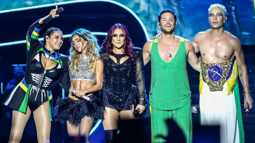 RBD fez seu primeiro show de volta ao Brasil na noite de quinta-feira (9), no Estádio do Engenhão, no Rio de Janeiro / Estádio Nilton Santos/Arthur Barreto/BFR