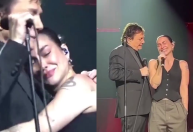 Cleo se emociona ao cantar “Pai” com Fábio Jr.; veja