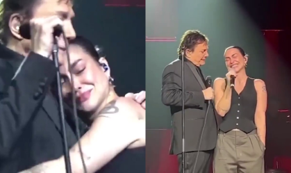 Cleo se emociona ao cantar "Pai" com Fábio Jr.; veja