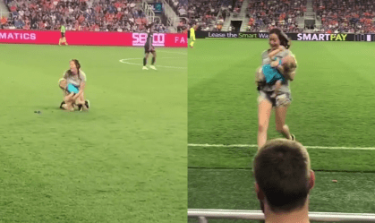 Vídeo: Mãe entra em campo para resgatar filho que invadiu o gramado de jogo da MLS