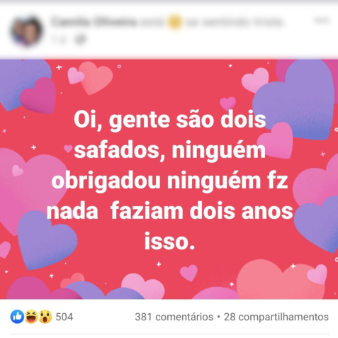Print de postagem de mulher que expôs suposto caso entre pai e marido / Reprodução/Redes sociais