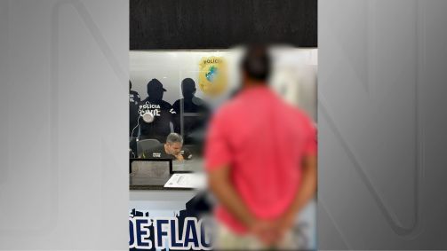 Momento em que o homem é preso em Goiás