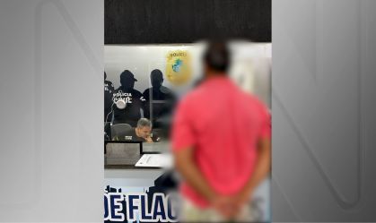 Momento em que o homem é preso em Goiás