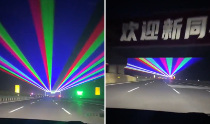 China testa lasers gigantes para evitar que motoristas durmam ao volante; veja