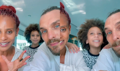 Aline Wirley e Igor Rickli levam filho para conhecer os irmãos; veja reação