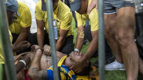 Confusão entre policiais militares e torcedores de Brasil e Argentina no Maracanã