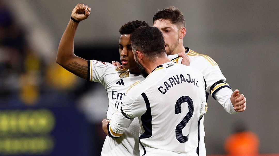 Jogadores do Real Madrid durante partida pela La Liga