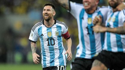 Lionel Messi durante vitória da Argentina sobre o Brasil pelas Eliminatórias da Copa do Mundo