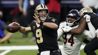 Drew Brees foi campeão do Super Bowl com o New Orleans Saints em 2010