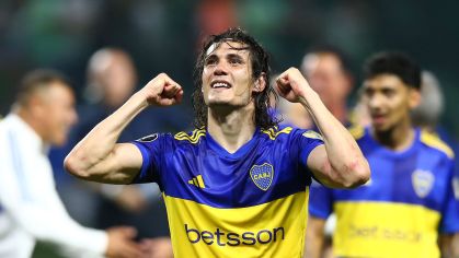 Cavani comemora a classificação do Boca Juniors à final da Libertadores
