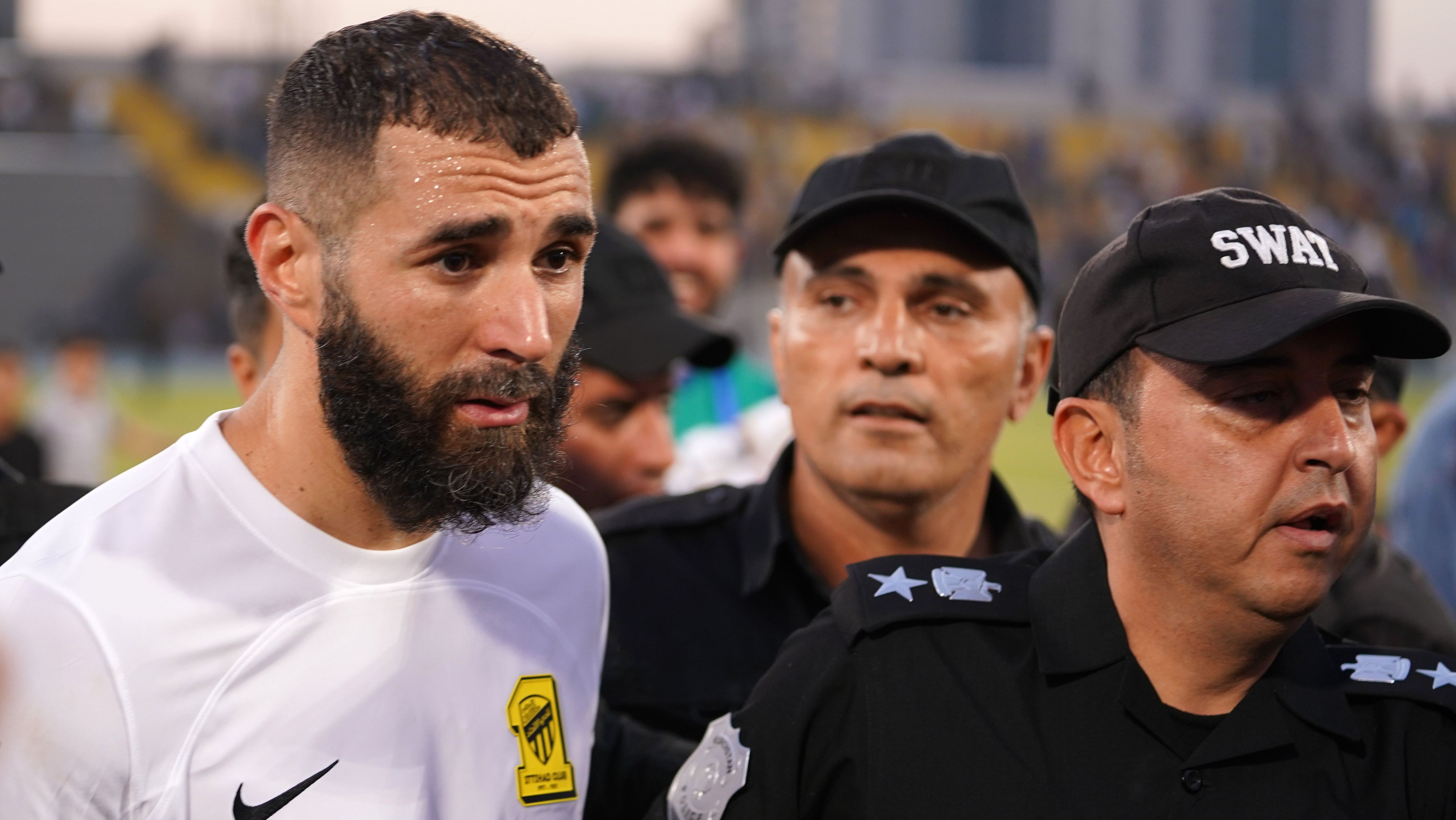 Benzema após a derrota do Al-Ittihad para o Al-Quwa Al-Jawiya