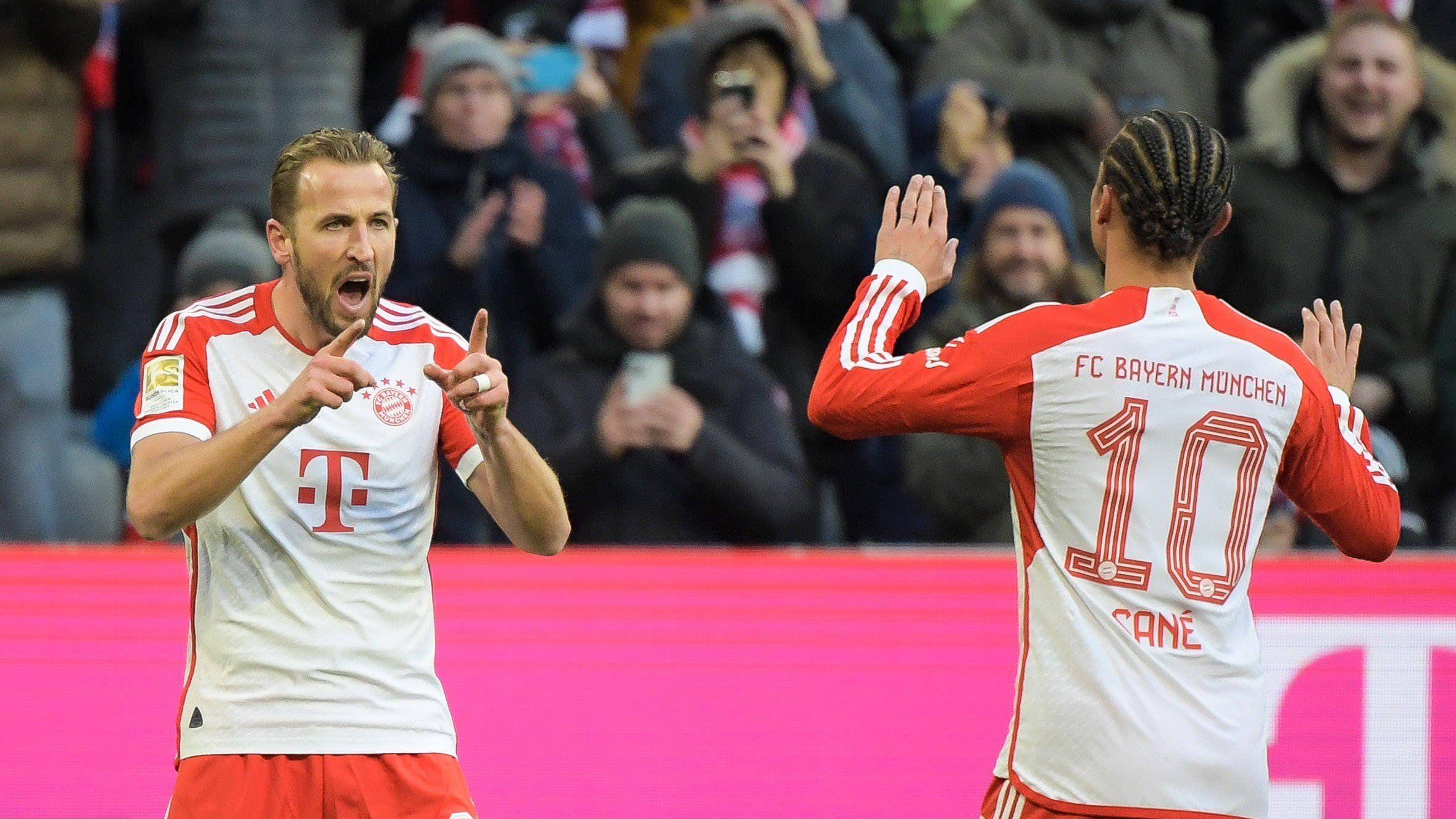 Harry Kane celebra gol diante do Heidenheim