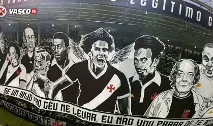 Mosaico com Roberto Dinamite e outros ídolos do Vasco