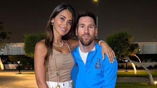 Messi com a esposa Antonella Rocuzzo