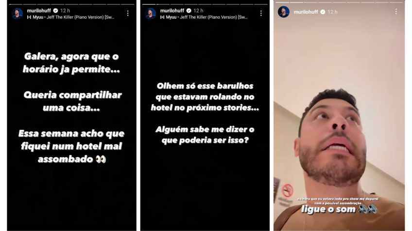 Murilo Huff faz brincadeira no Story do Instagram / Foto: @murilohuff/Instagram/Reprodução