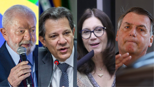 Lula, Fernando Haddad, Bia Kicis e Jair Bolsonaro