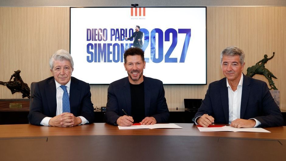 Simeone renova contrato por quatro anos / Divulgação: Atlético de Madrid