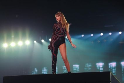 A cantora Taylor Swift durante a turnê "The Eras Tour"