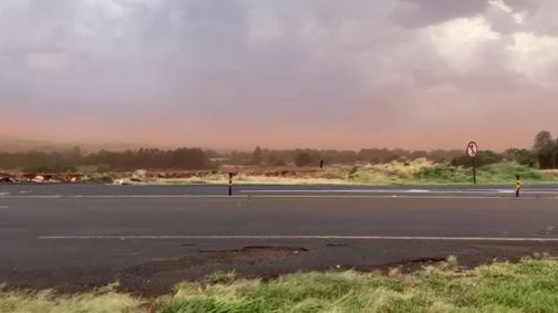 Tempestade de areia toma o céu de Ribeirão Preto (SP)