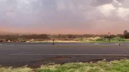 Tempestade de areia toma o céu de Ribeirão Preto (SP)